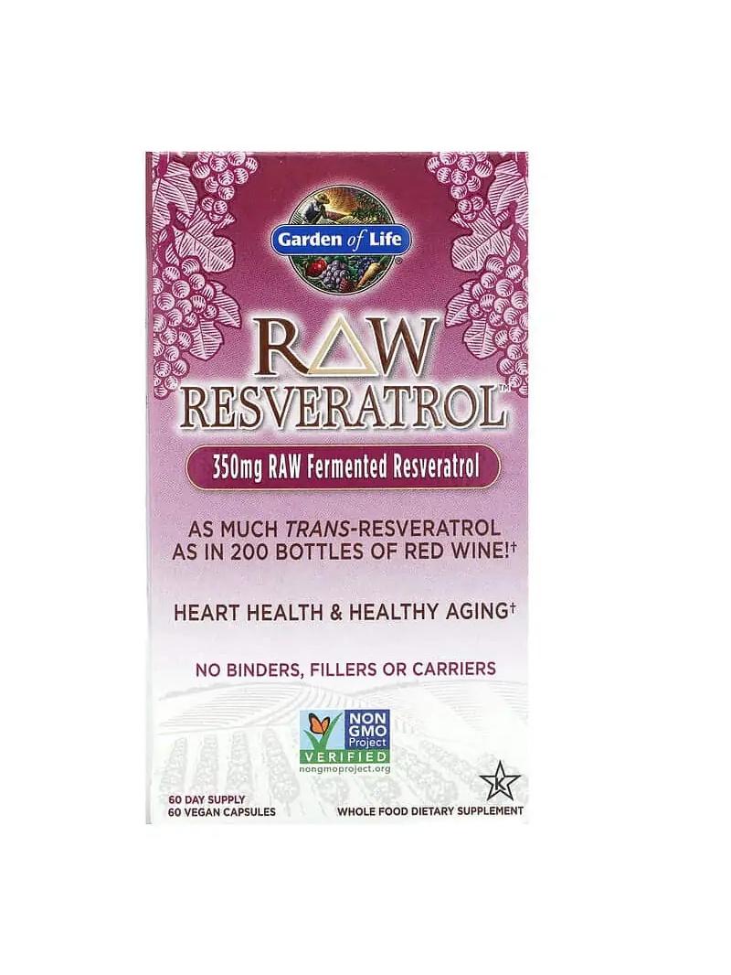 GARDEN OF LIFE RAW Resveratrol (Trans-Resveratrol) 60 vegetariánskych kapsúl