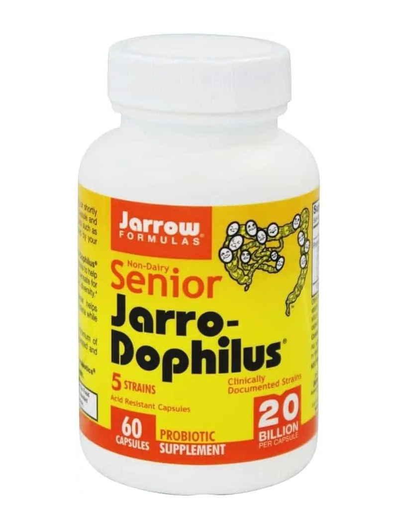 JARROW FORMULAS Senior Jarro-Dophilus (podpora črevného formátu pre seniorov) 60 vegetariánskych kapsúl