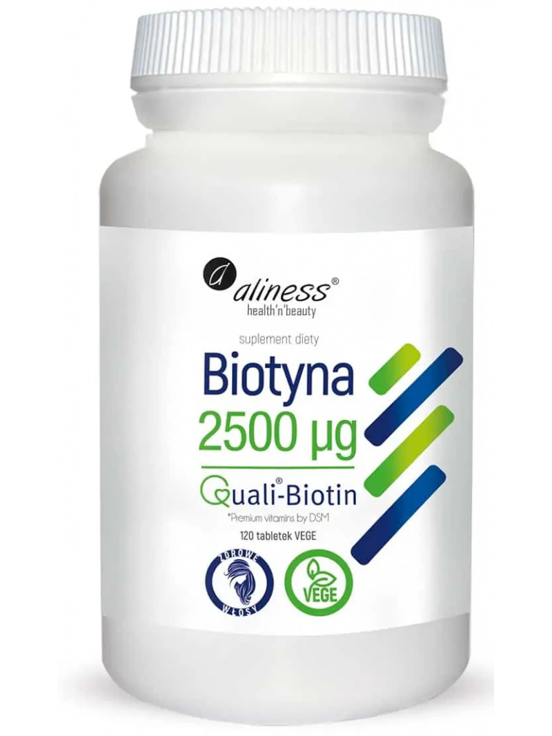 ALINES Biotin 2500 mcg QualiBiotin (zdravé vlasy, ženská krása) 120 vegetariánskych tabliet