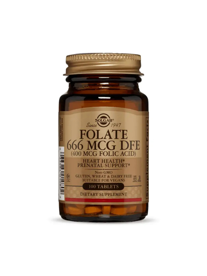 SOLGAR Kyselina listová 400 mcg 100 tabliet