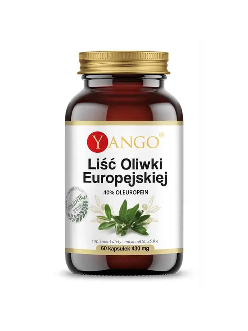 YANGO European Olive Leaf 40% Oleuropein 60 vegetariánskych kapsúl