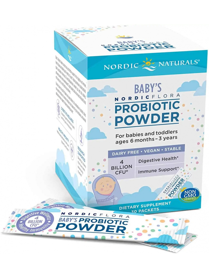 NORDIC NATURALS Baby&#39;s Nordic Flora Probiotický prášok 30 vrecúšok