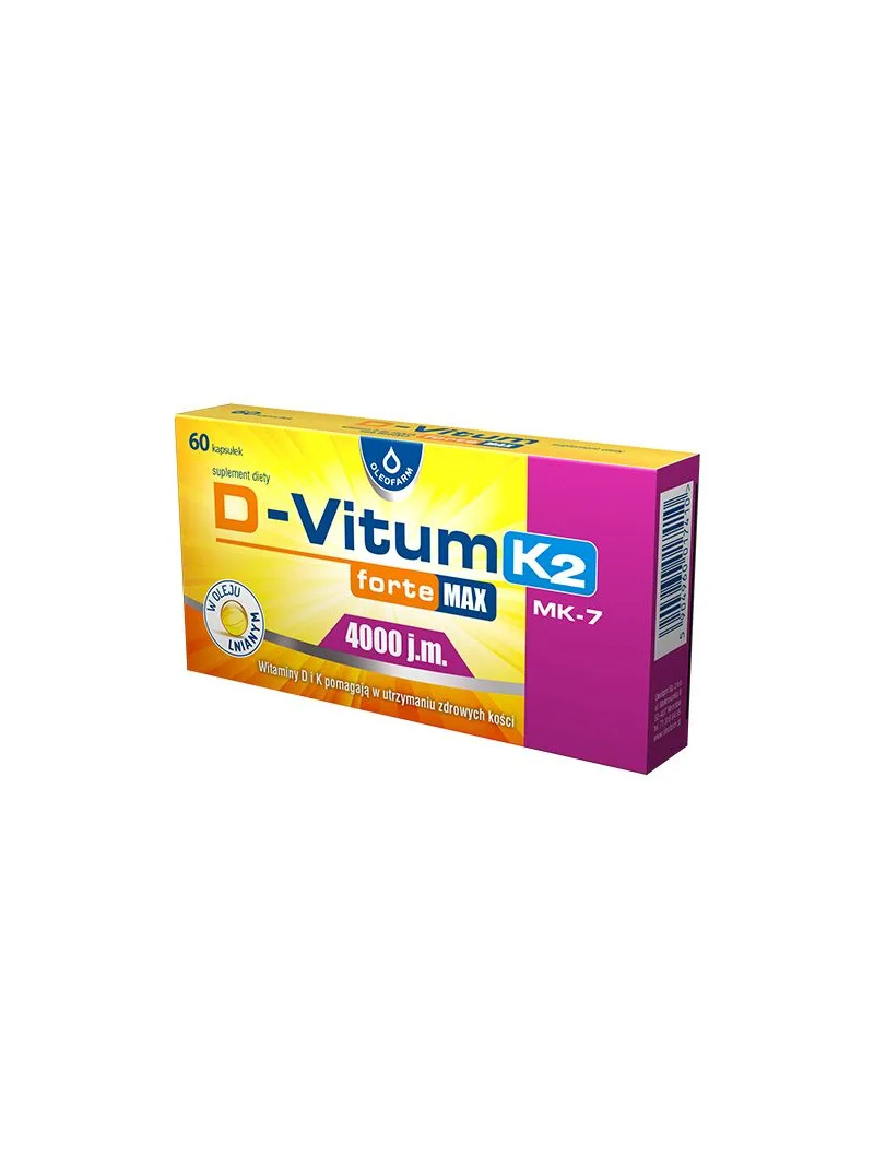 D-VITUM FORTE D3 4000 IU + K2 100 mcg 60 kapsúl