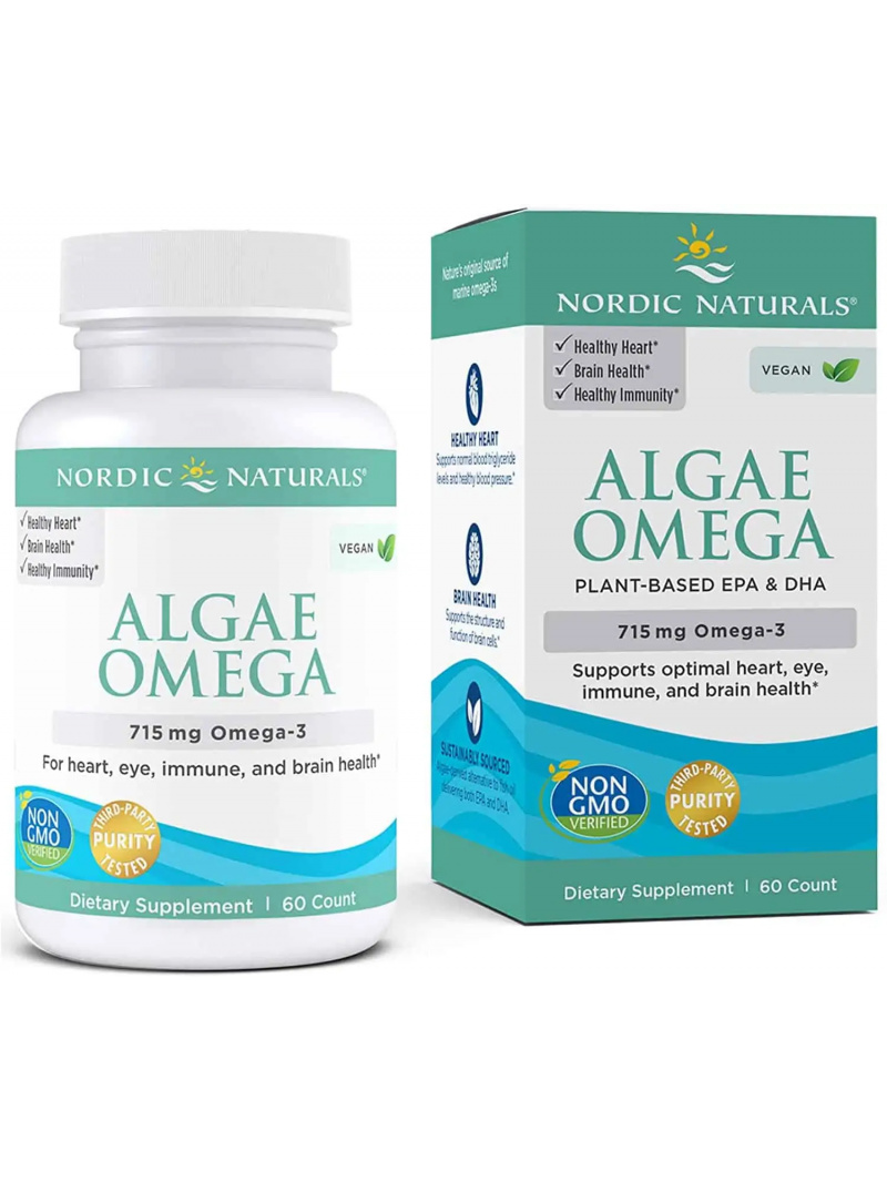 NORDIC NATURALS Algae Omega 715 mg (Omega-3, EPA, DHA) 60 gélových kapsúl