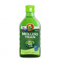 MOLLERS Nórsky olej z tresčej pečene s jablkovou príchuťou (Omega-3 EPA, DHA) 250 ml