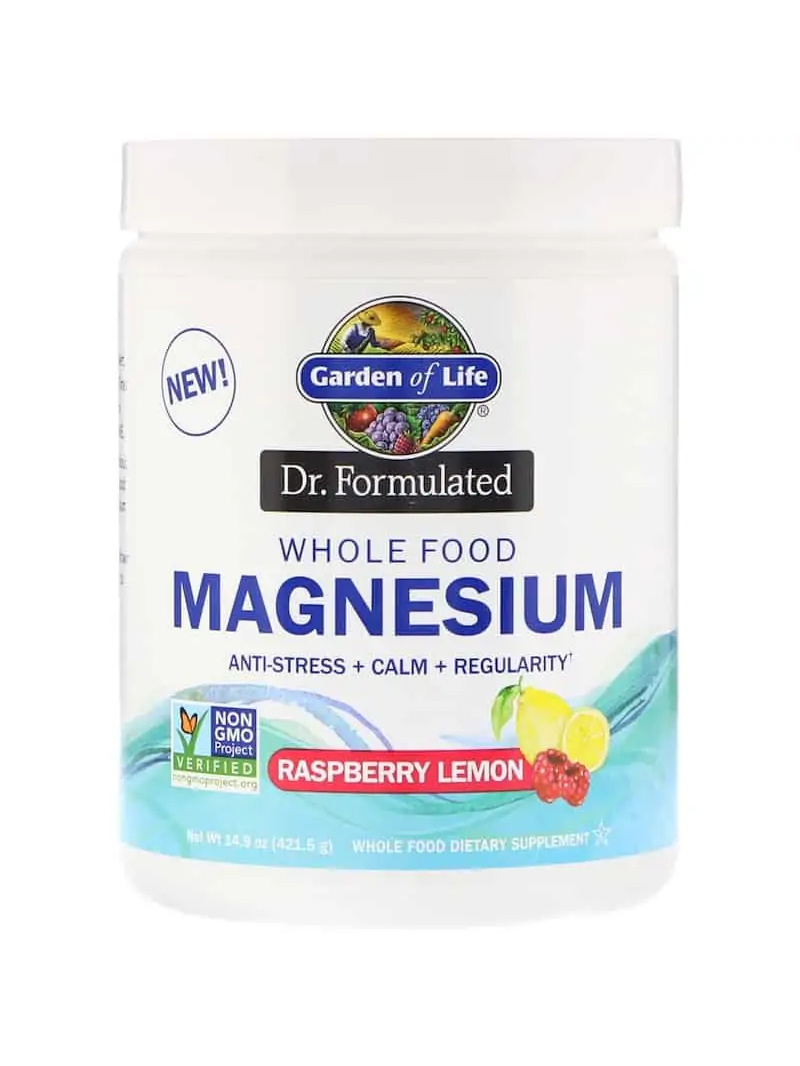 ZÁHRADA ŽIVOTA Dr. Zloženie celozrnného horčíka 421 g malina a citrón