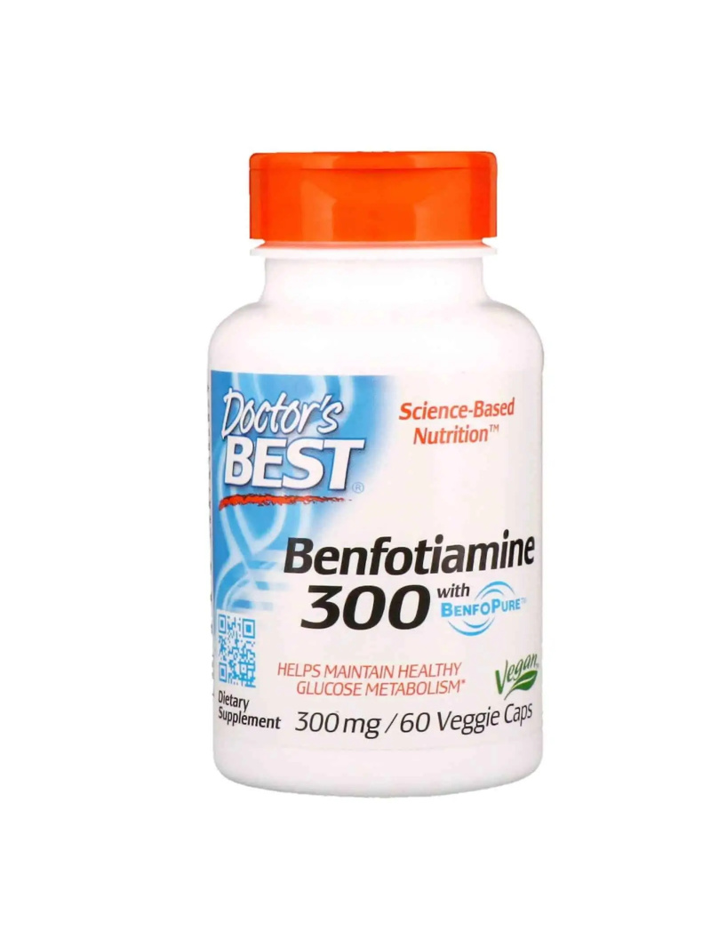 Lekársky najlepší benfotiamín s BenfoPure 300 mg (derivát vitamínu B1) 60 vegetariánskych kapsúl