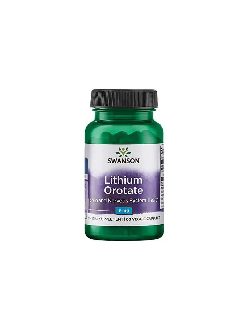 SWANSON Lithium Orotate (Lithium Orotate – neurologická podpora zdravia) 60 vegetariánskych kapsúl