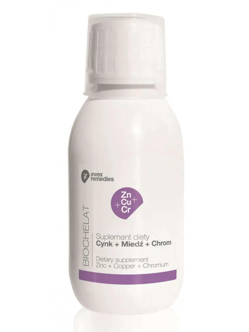 INVEX REMEDIES Biochelát Zn+Cu+Cr (zinok, meď, chróm) 150ml