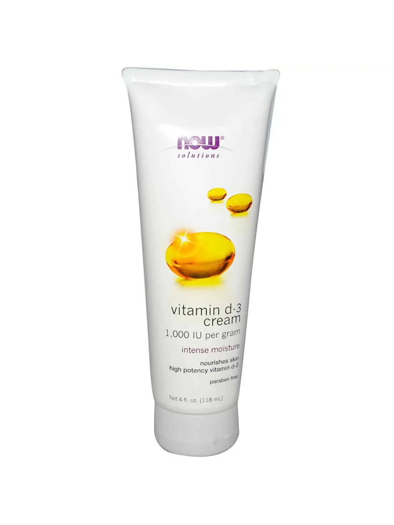 NOW Foods Vitamín D-3 krém 118 ml
