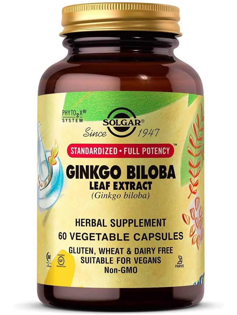 SOLGAR Ginkgo Biloba (Gingko) 60 kapsúl