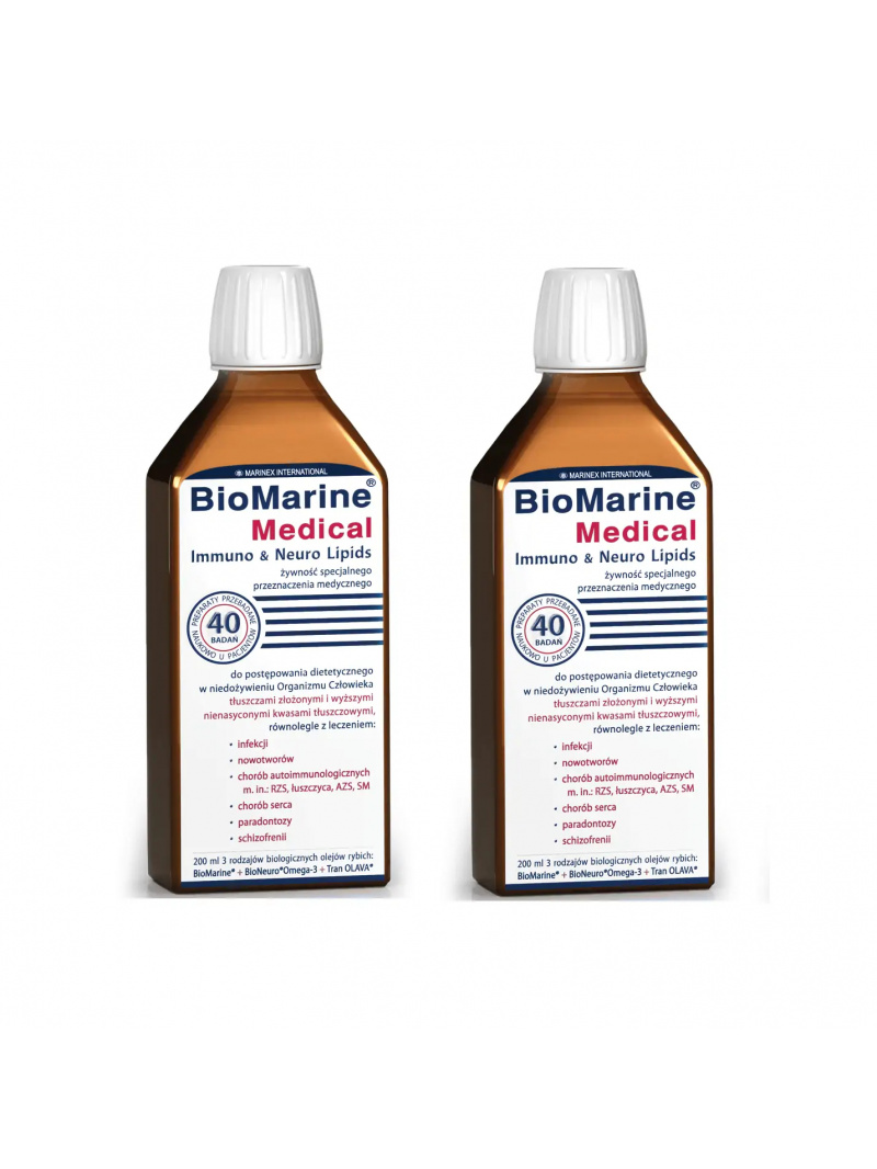 MARINEX BioMarine Medical Immuno Neuro Lipids (EPA, DHA a Omega-3) 2 x 200 ml