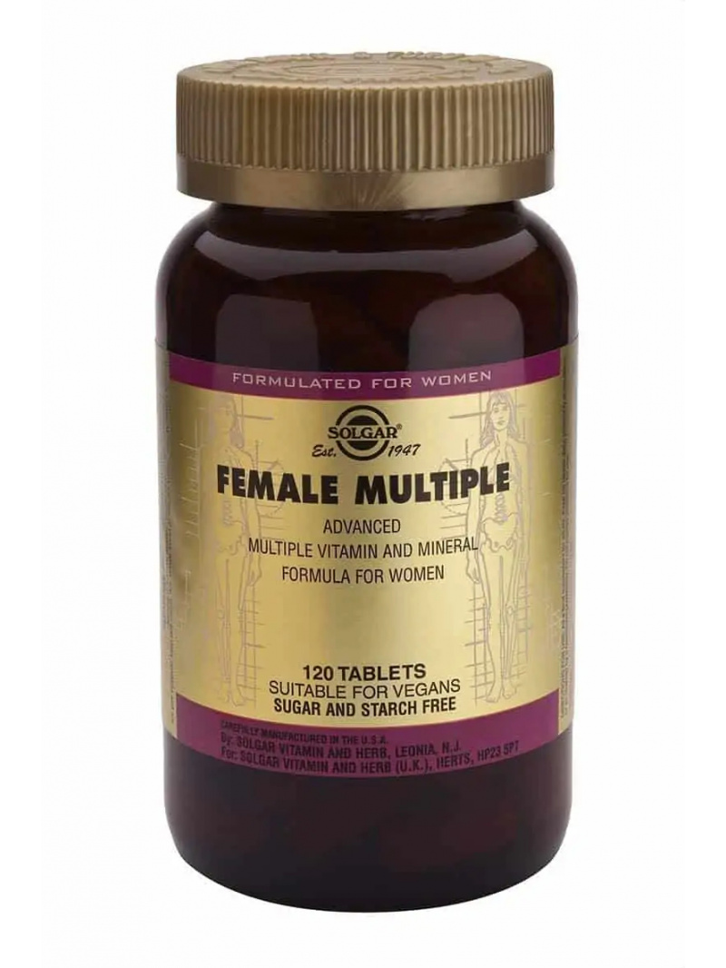 SOLGAR Female Multiple (Komplex vitamínov a minerálov pre ženy) 120 vegetariánskych tabliet