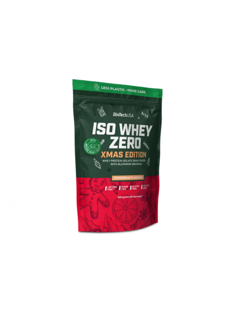 Biotech Iso Whey Zero Lactose Free (srvátkový proteínový izolát) 500 g vianočný perník