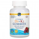 NORDIC NATURALS Vitamín D3+K2 Gummies 60 ovocných želé