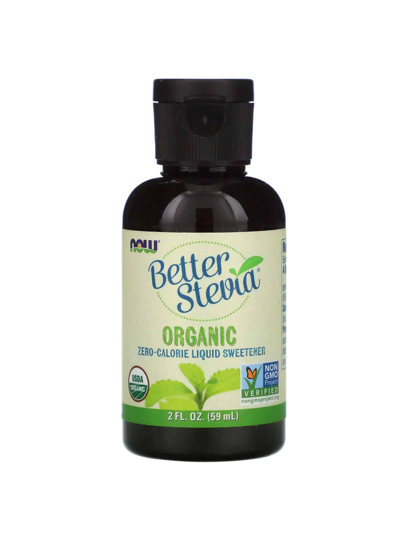 NOW FOODS Better Stevia Tekutý extrakt organický (BIO Tekutý extrakt Stevia) 59 ml vegan