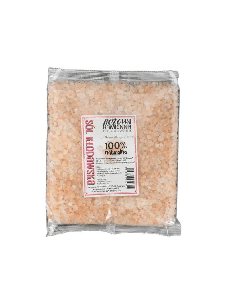 Kłodawksa ružová kamenná soľ, nejodidovaná, 1kg