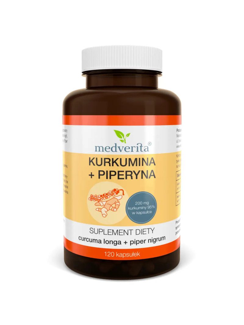 MEDVERITA Kurkumín + Piperín 120 kapsúl