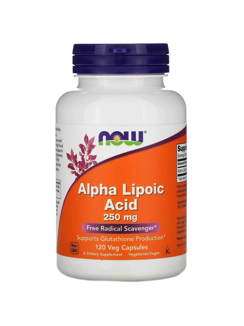 NOW FOODS Kyselina alfa-lipoová 250 mg (kyselina alfa-lipoová) 120 vegetariánskych kapsúl