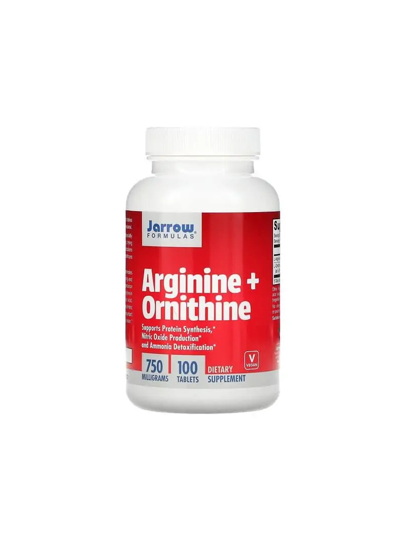 JARROW FORMULAS Arginín + ornitín 750 mg (arginín, ornitín) 100 tabliet