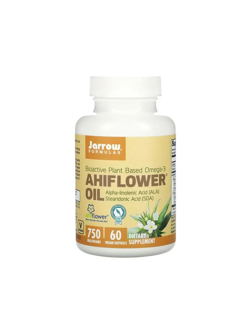 JARROW FORMULAS Ahiflower Oil 750 mg (Ahiflower Seed Oil) 60 vegánskych gélových kapsúl