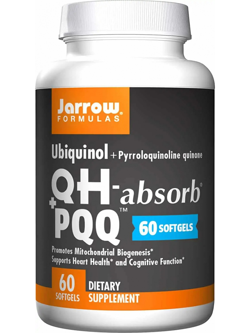 JARROW FORMULAS Ubiquinol QH-absorb + PQQ (Ubiquinol, Antioxidation) 60 mäkkých gélov