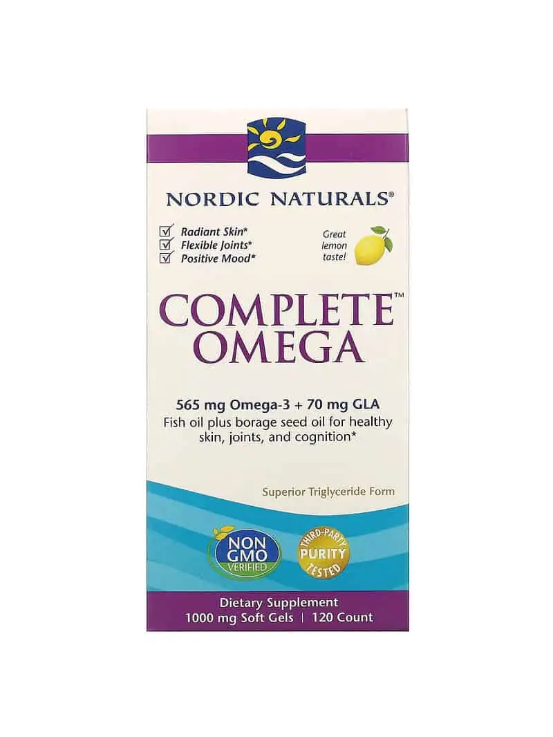 NORDIC NATURALS Complete Omega 565 mg (Omega-3, EPA, DHA) 120 toboliek citrón