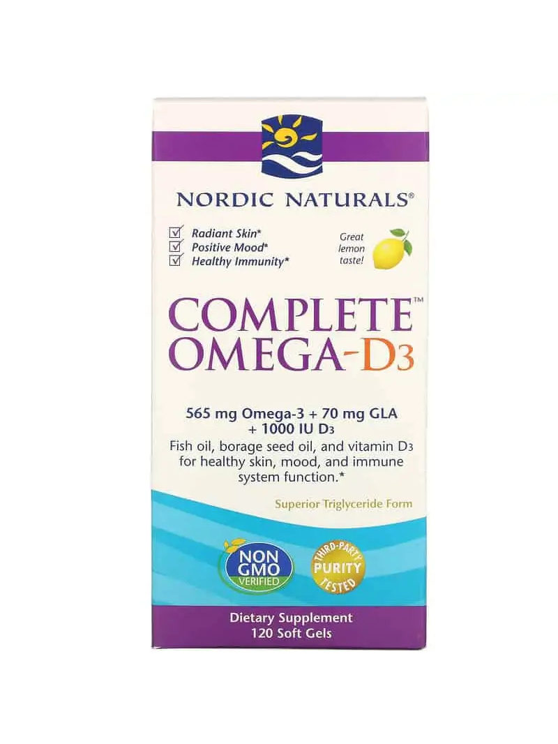 NORDIC NATURALS Complete Omega-D3 1000 mg 120 mäkkých gélov Citrón
