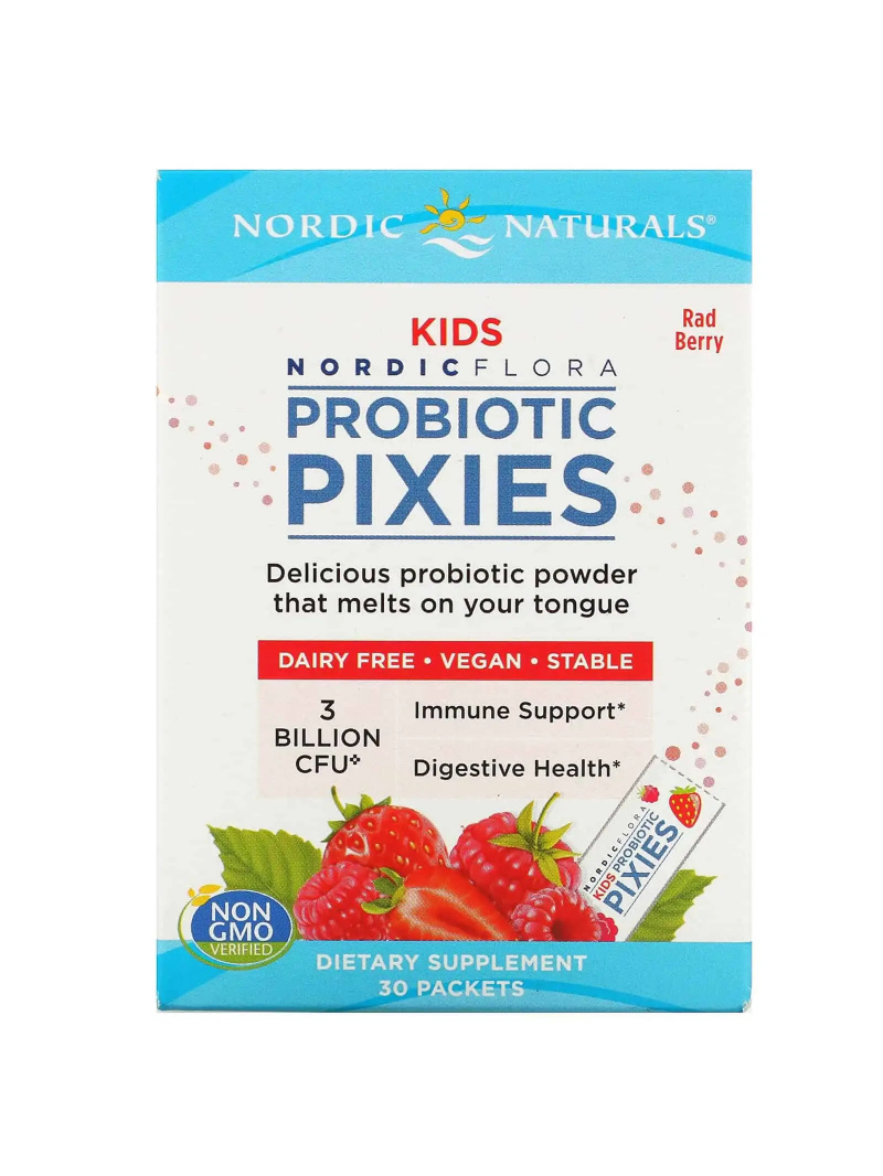 NORDIC NATURALS Nordic Flora Kids Probiotic Pixies (Probiotikum pre deti) 30 vrecúšok