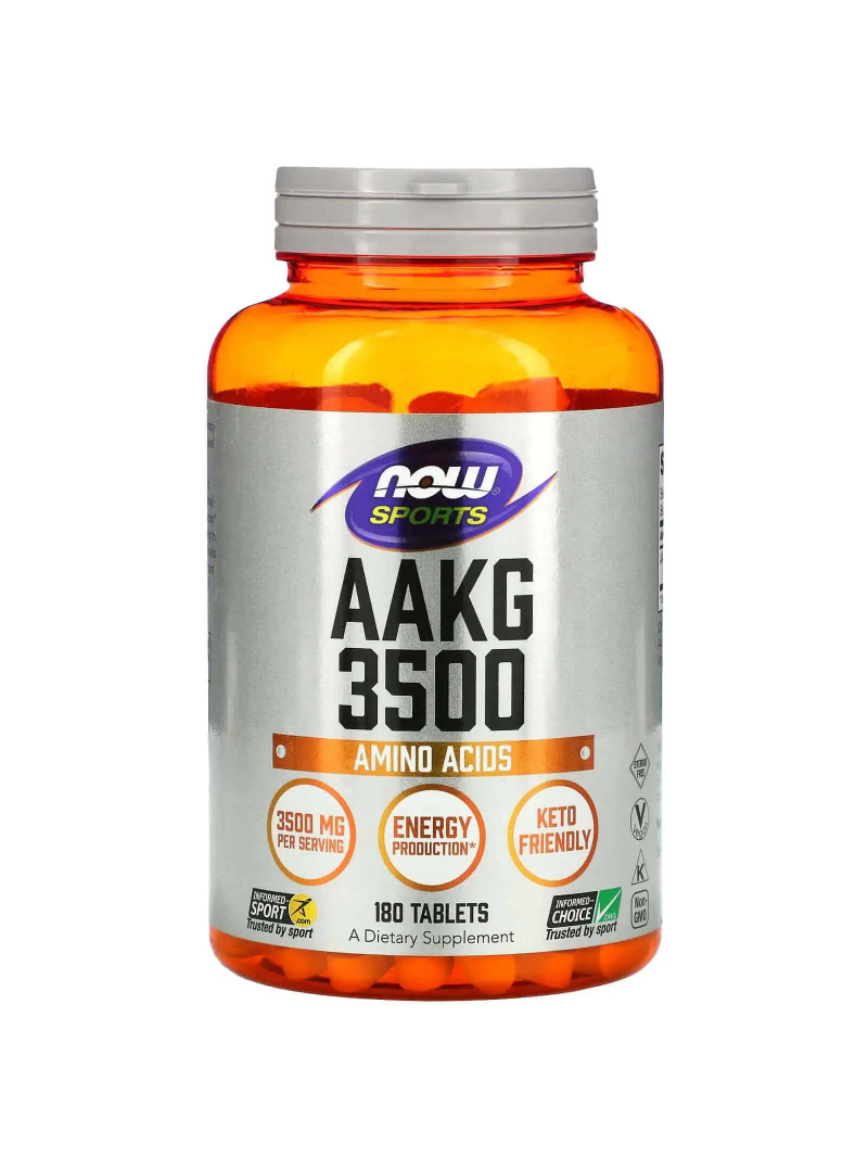NOW SPORTS AAKG 3500 mg 180 vegánskych tabliet