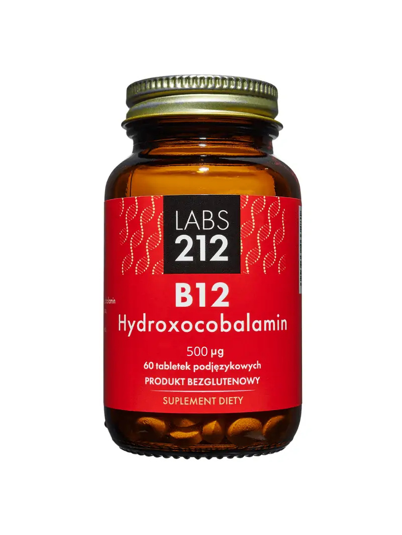 LABS212 B12 hydroxokobalamín 500 mcg (hydroxykobalamín) 60 sublingválnych tabliet