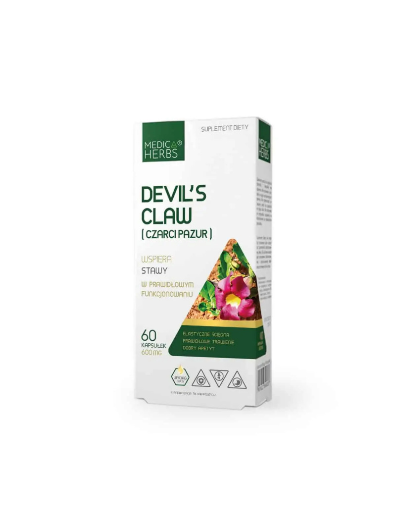 MEDICA HERBS Diablov pazúr (Diablov pazúr, Podpora pohybového aparátu a trávenia) 60 kapsúl