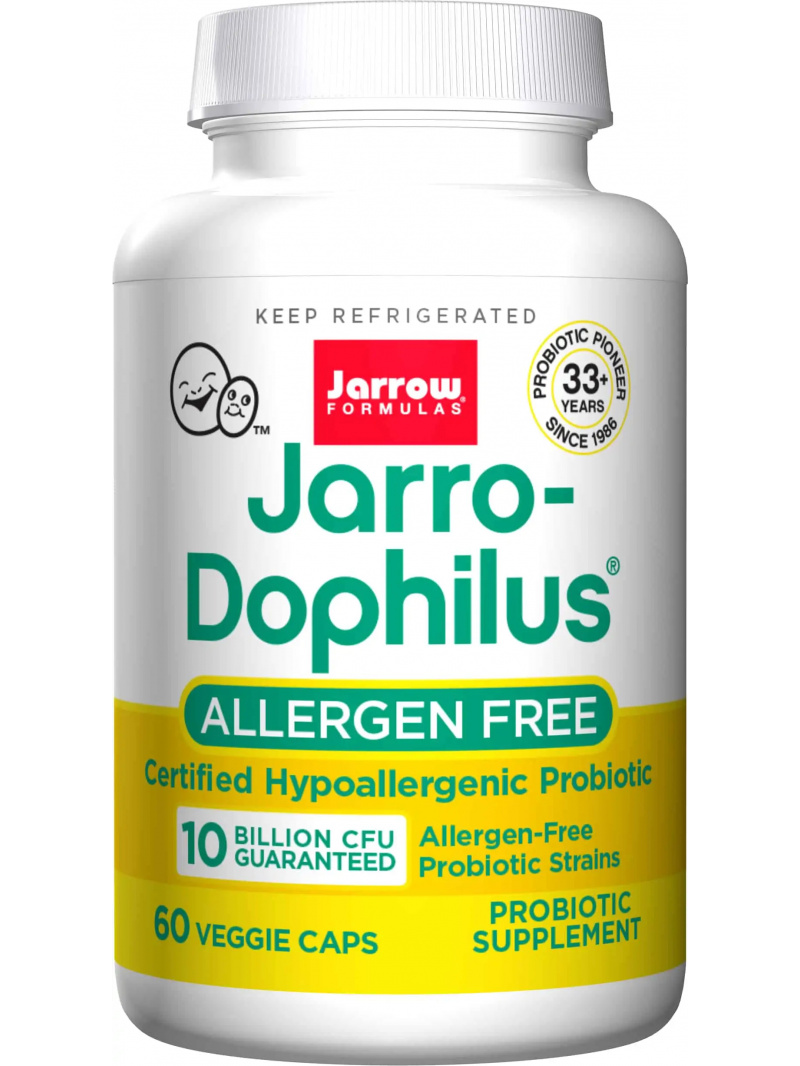 JARROW FORMULAS Jarro Dophilus AF bez alergénov 10 miliárd (probiotikum bez alergénov) 60 vegetariánskych kapsúl