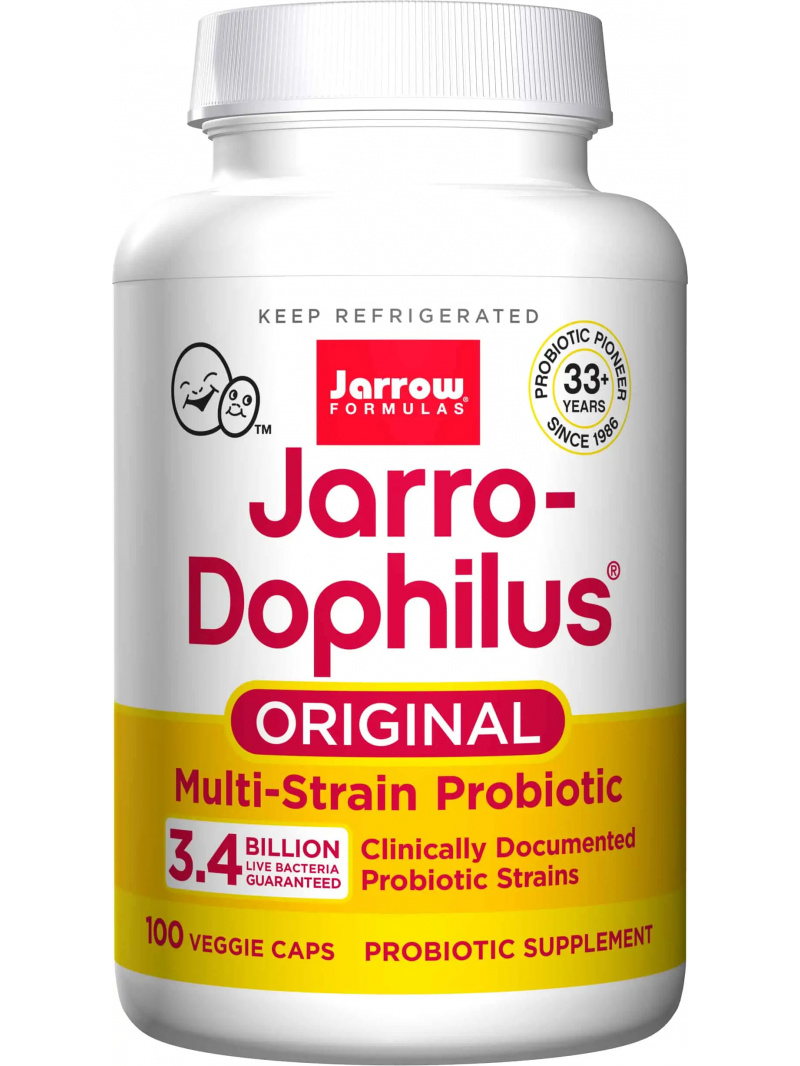 JARROW FORMULAS Jarro-Dophilus Original, 3,4 miliardy (originálne probiotické) 100 vegetariánskych kapsúl
