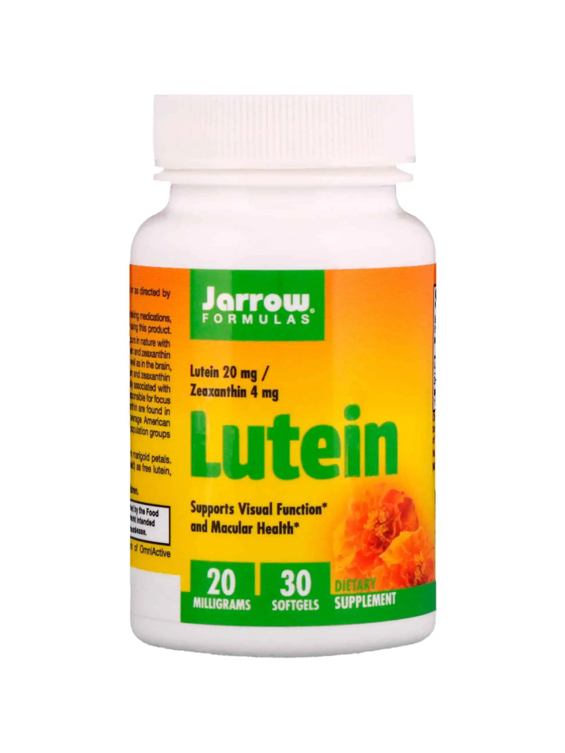 JARROW FORMULAS Luteín (luteín, ochrana zraku) 30 gélových kapsúl