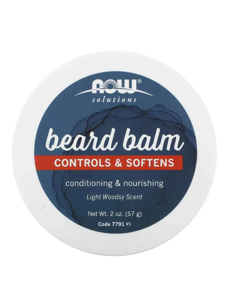 NOW SOLUTIONS Balzam na bradu Light Woodsy (balzam na bradu, rastlinné extrakty) 57 g