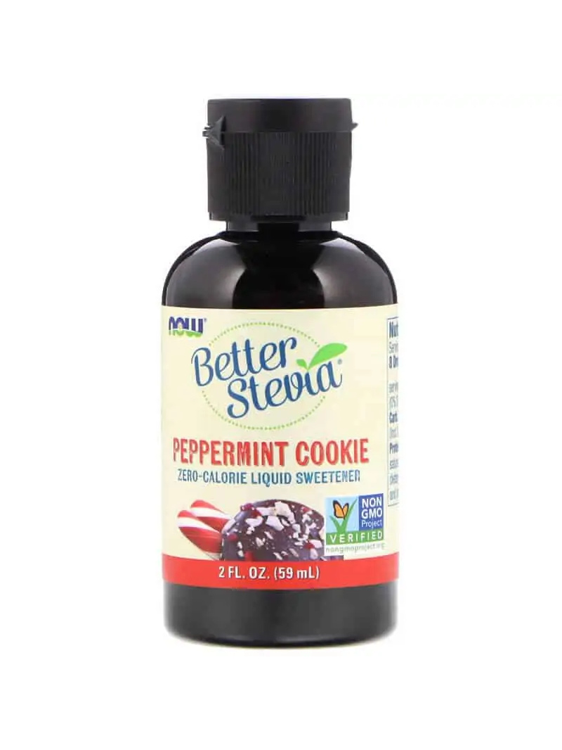 NOW FOODS BetterStevia tekuté mätové sušienky (bezkalorické sladidlo) 59 ml
