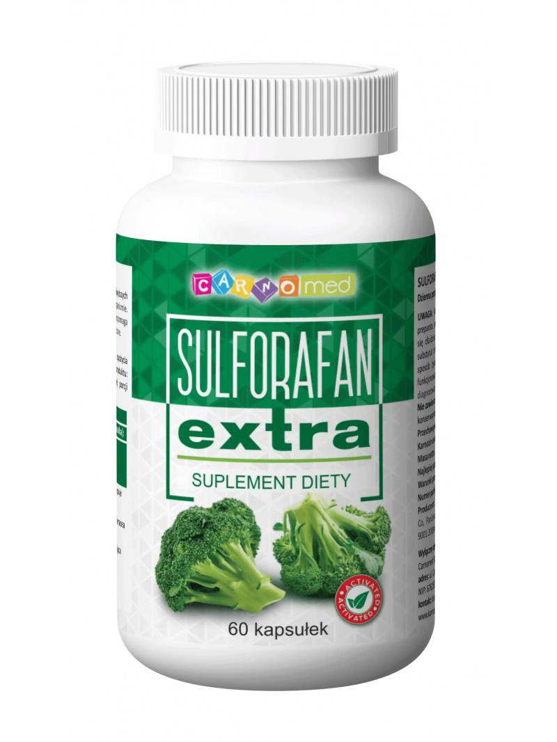 CARNOMED Sulforaphane Extra Broccoraphanin (výťažok z brokolice) 60 kapsúl