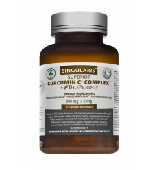 SINGULARIS Curcumin C3 Complex + Bioperine (kurkuma) 70 kapsúl