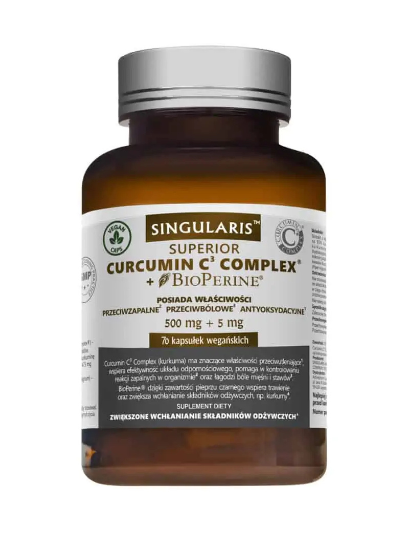SINGULARIS Curcumin C3 Complex + Bioperine (kurkuma) 70 kapsúl