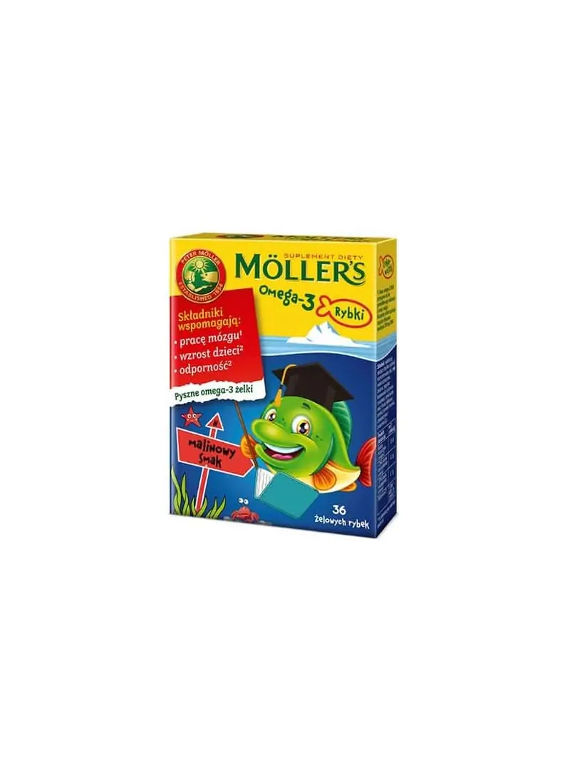 MOLLERS Omega-3 ryby (EPA, DHA pre deti) 36 malinových gumičiek