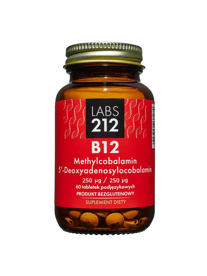 LABS212 B12 metylkobalamín 5-deoxyadenosylkobalamín 60 sublingválnych tabliet