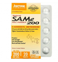JARROW FORMULAS SAMe 200 S-adenosyl-L-metionín (S-adenosylmetionín) 20 tabliet