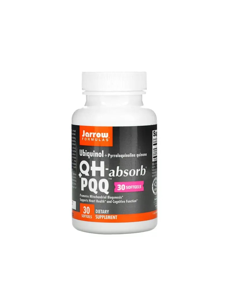 JARROW FORMULAS Ubiquinol QH-absorb + PQQ (Ubiquinol, Antioxidation) 30 gélových kapsúl