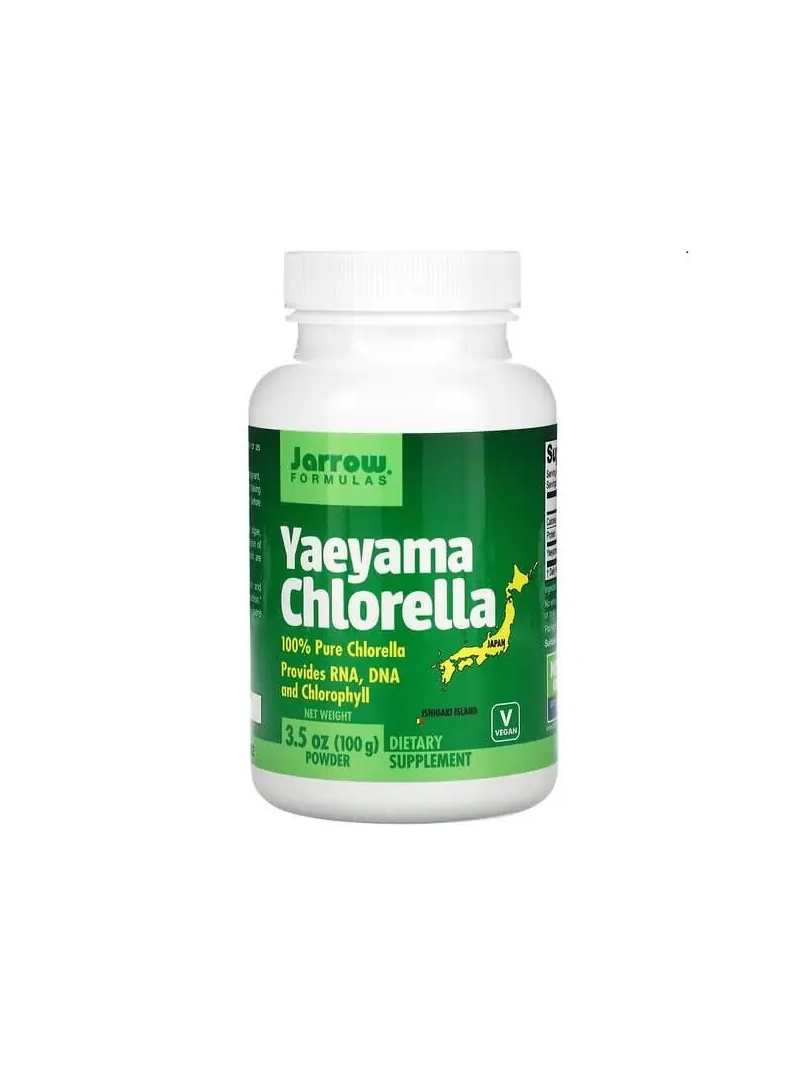 JARROW FORMULAS Yaeyama Chlorella Powder (prášok zo sladkovodných rias) 100 g