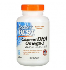 Doctor&#39;s Best Calamari DHA Omega-3 s kalamarínom (DHA Omega-3 s kalamármi) 180 gélových kapsúl