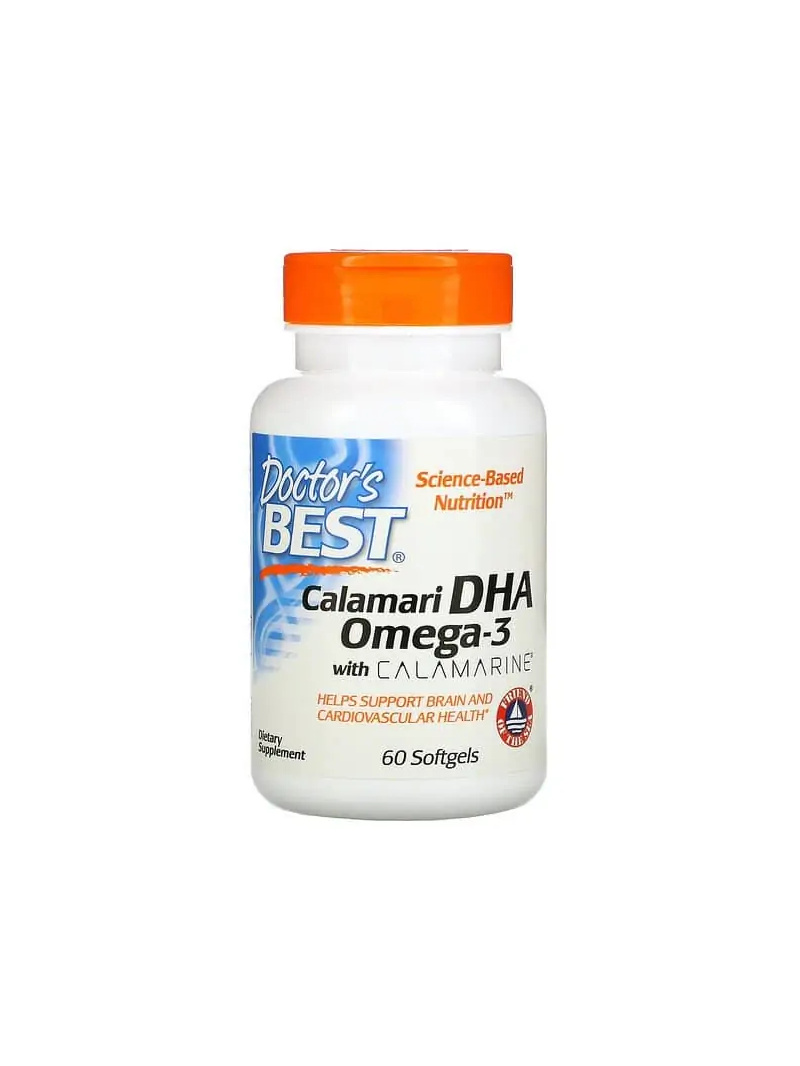 Doctors Best Calamari DHA Omega-3 s kalamarínom (DHA Omega-3 s kalamármi) 60 mäkkých želatínových kapsúl