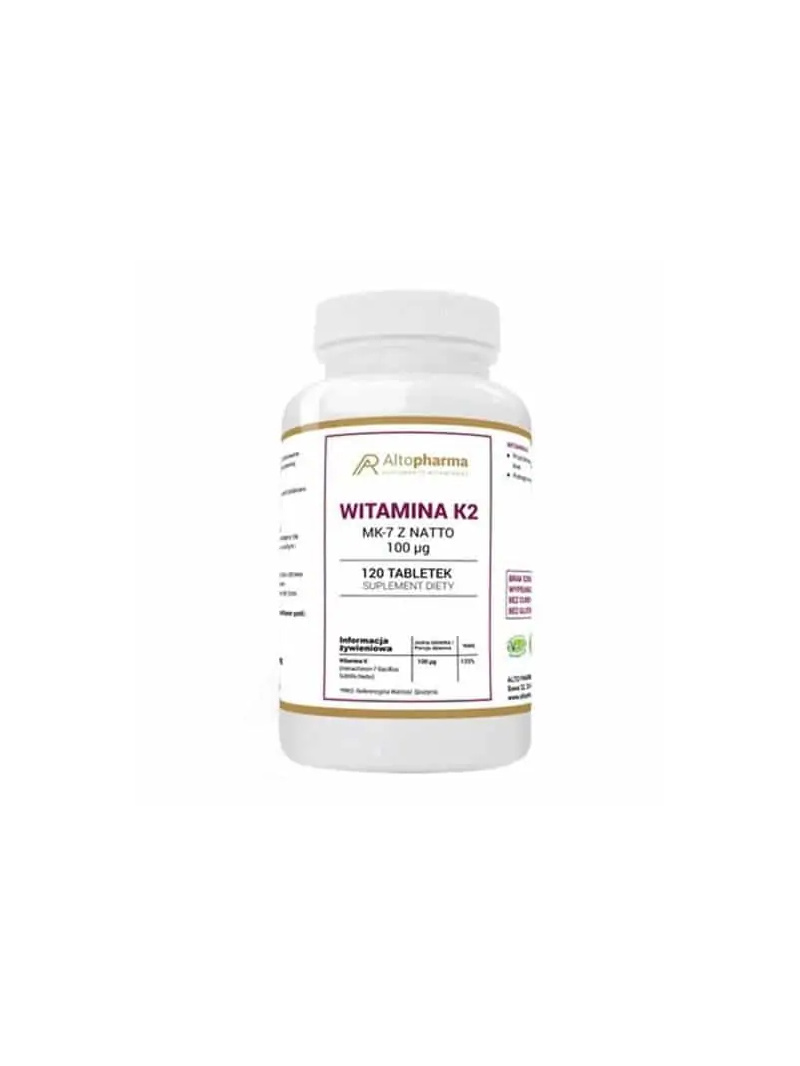 ALTO PHARMA Vitamín K2 MK-7 100 mcg NATTO 120 tabliet