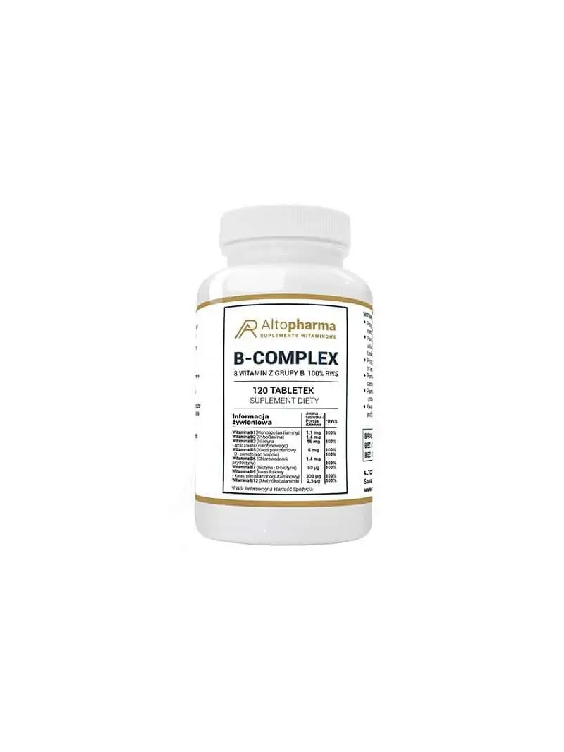 ALTO PHARMA Vitamín B Complex 100% RWS (8 vitamínov B) 120 tabliet