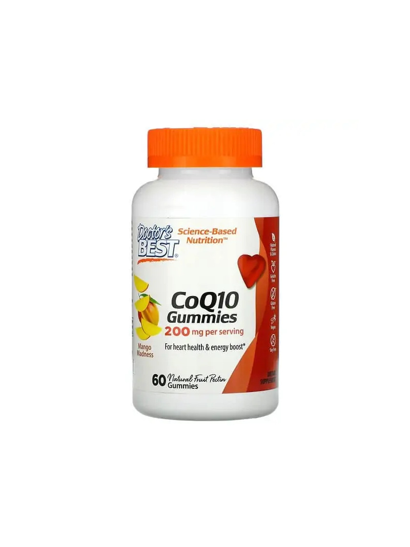 Doktorove najlepšie gumičky s koenzýmom Q10 Mango Madness 200 mg (gumičky s mangovou príchuťou) 60 gumičiek
